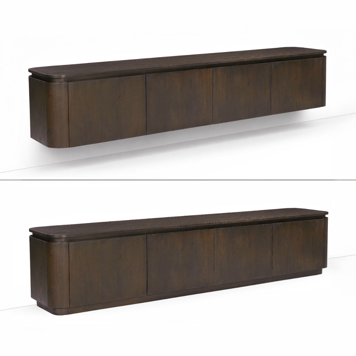 Zwevend tv-meubel Rivano Basalt 220cm - Livingfurn