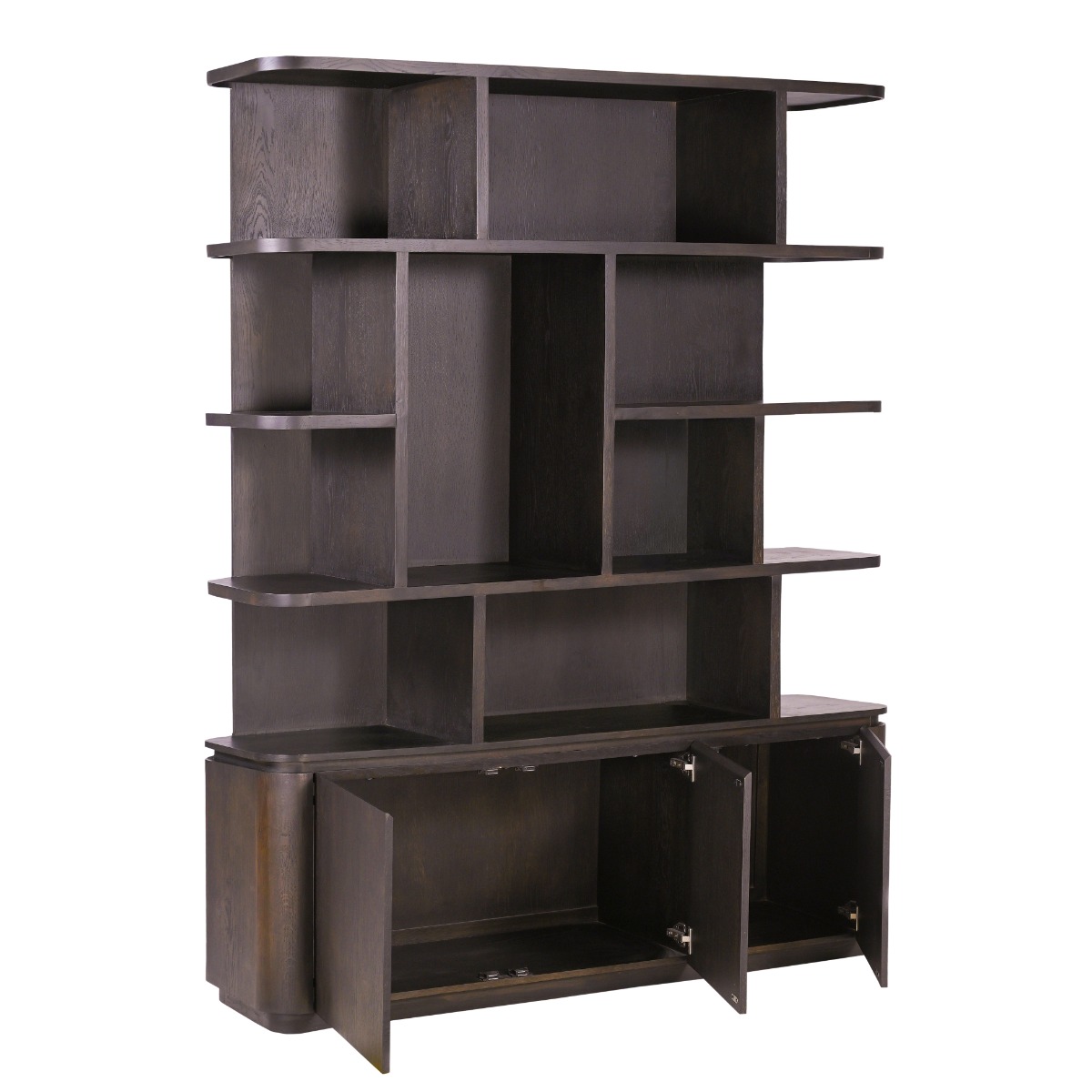 Bücherregal Rivano Basalt 170cm (Eichenholz fineer, Braun) - Livingfurn