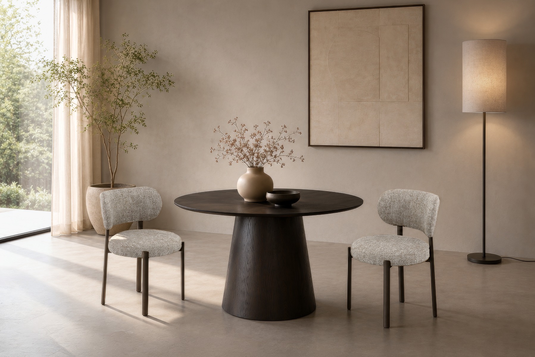 Eettafel Novero Espresso 120cm - Livingfurn