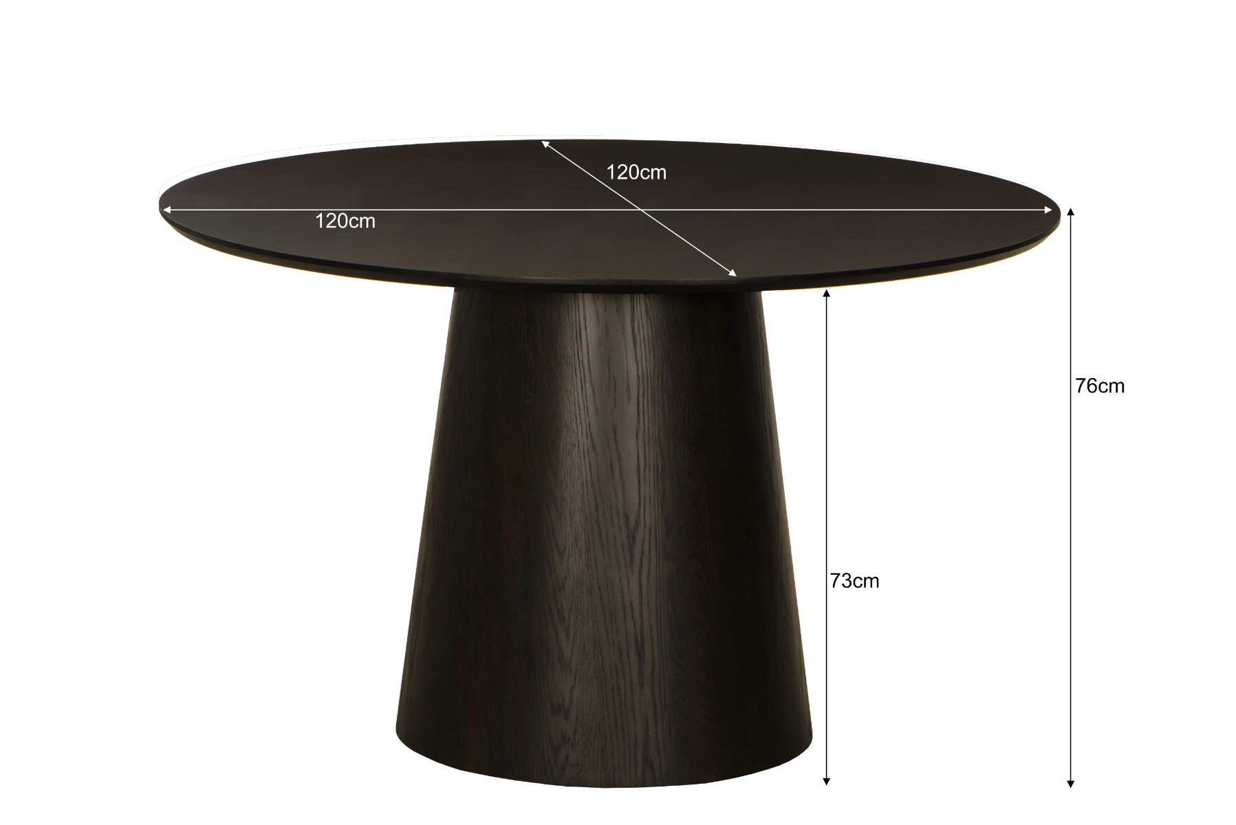 Eettafel Novero Espresso 120cm - Livingfurn
