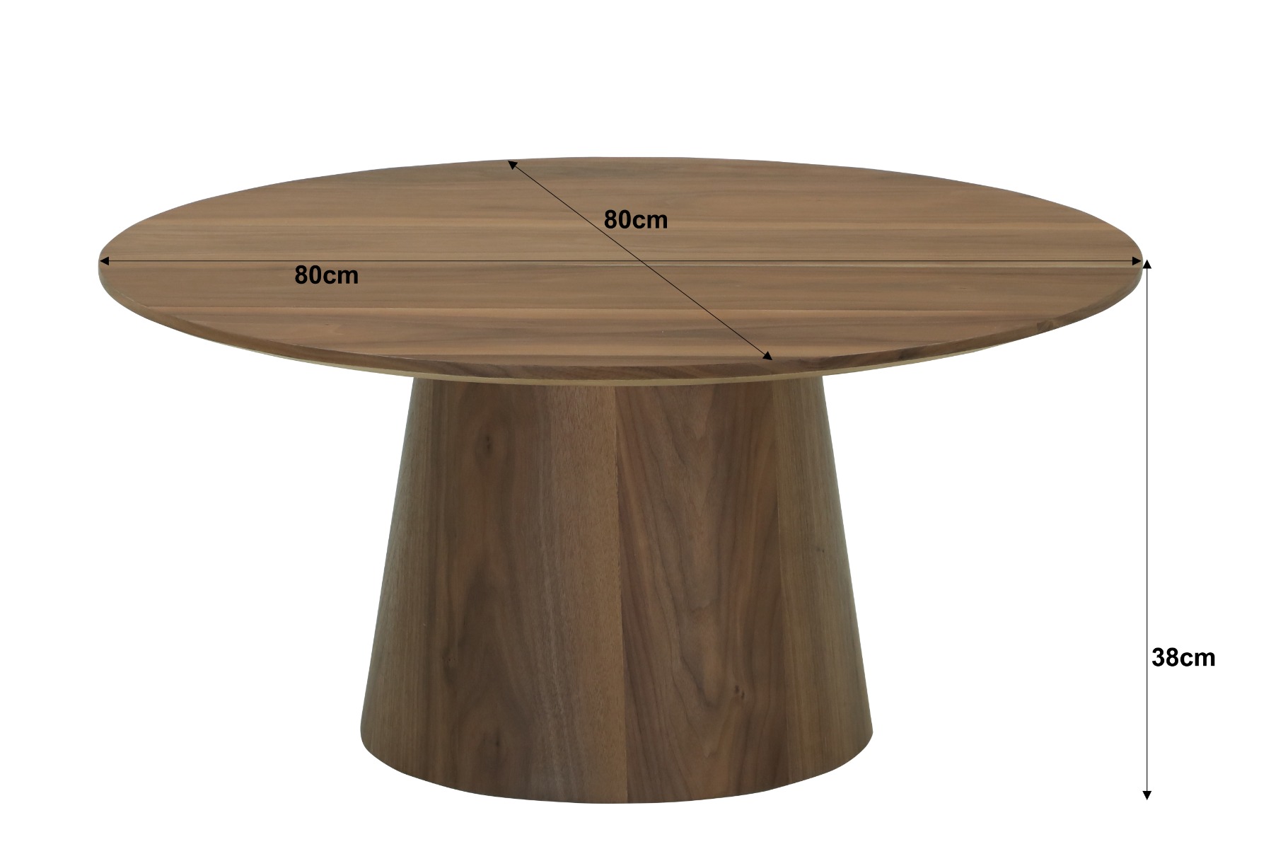 Couchtisch Novero Walnoot 80cm - Livingfurn