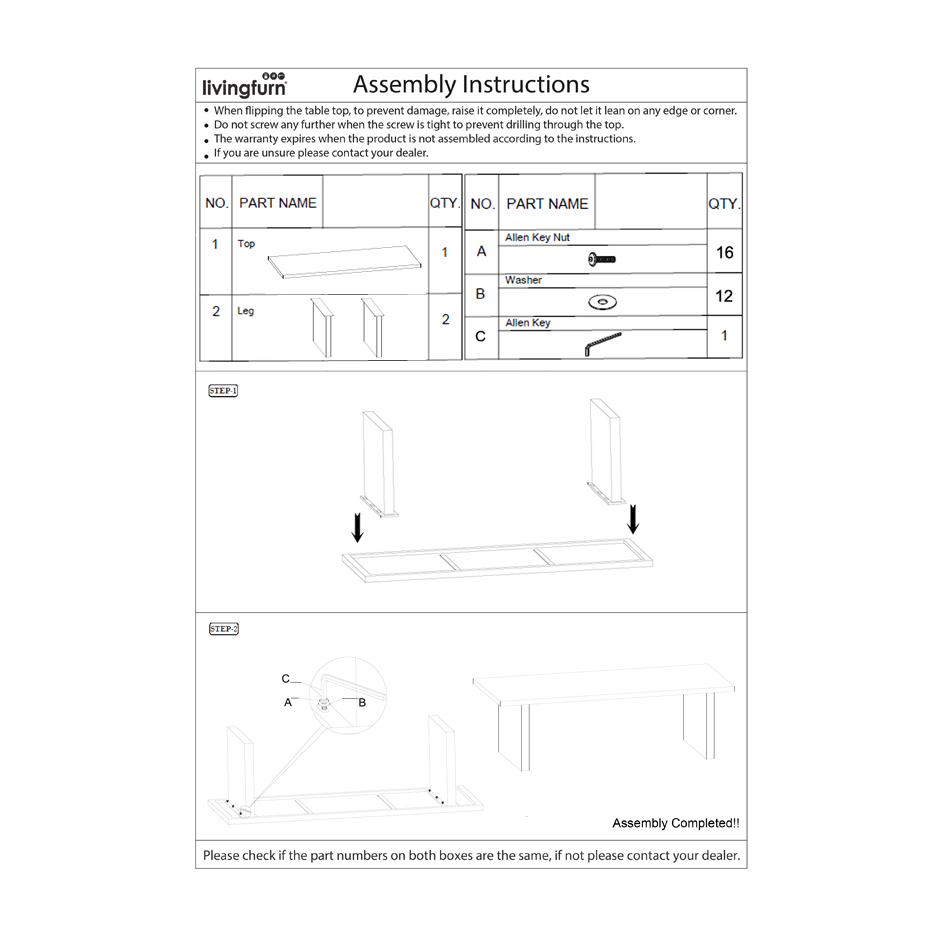 Eettafel Firato Basalt 240cm - Livingfurn