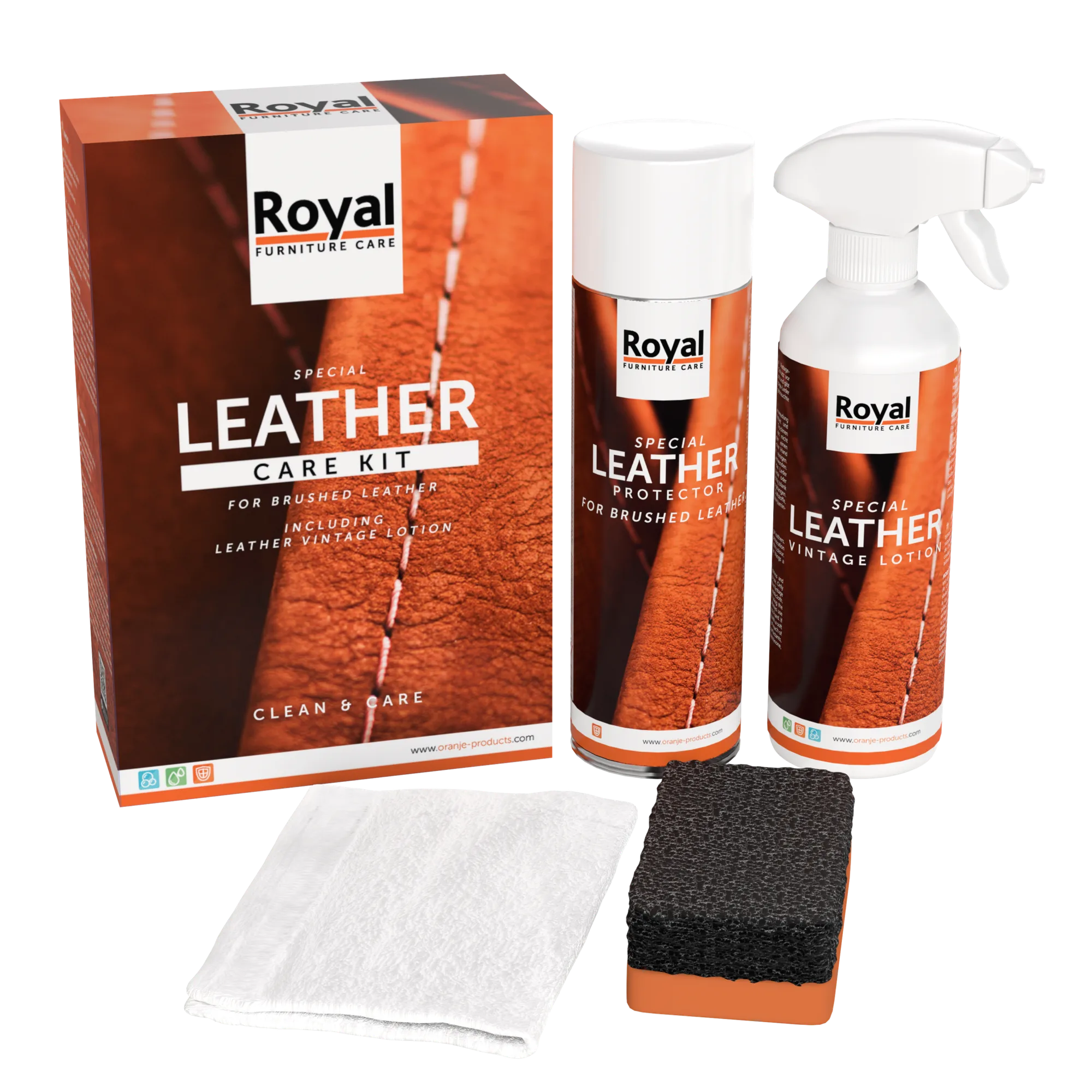 Leather Care Kit Brushed Leather - Oranje Furniture Care