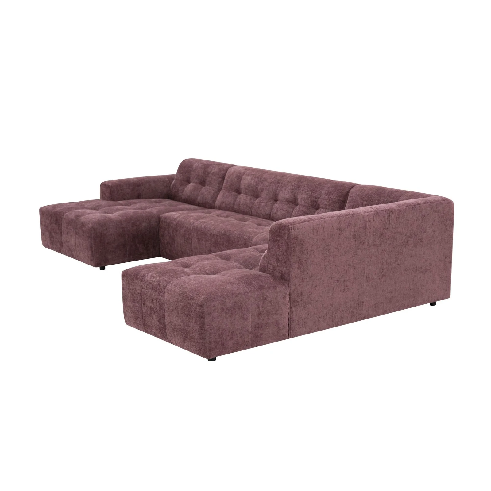 MySofa Ruby U-Bank Violett Lounge L + 2,5 + Ottomane R