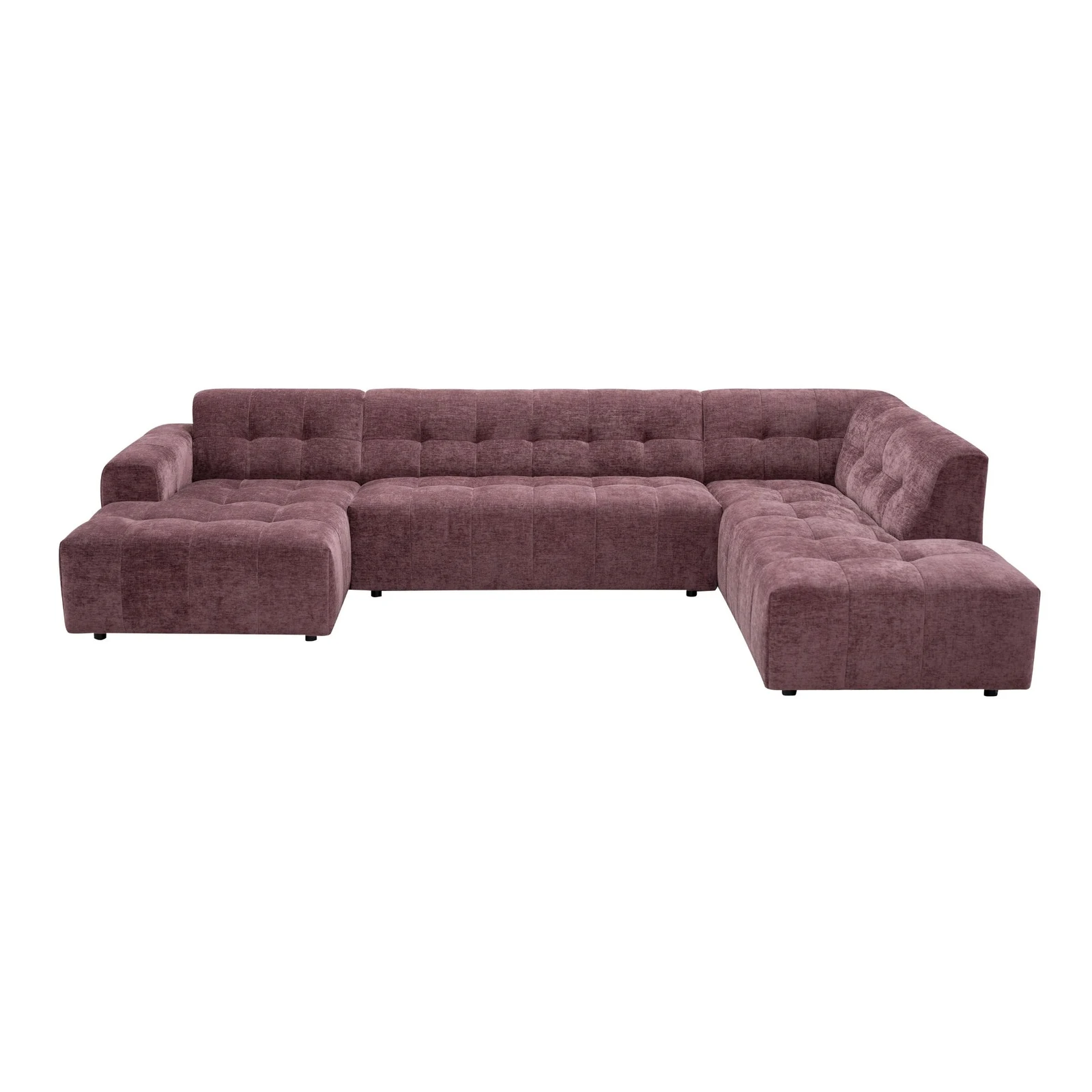 MySofa Ruby U-Bank Violett Lounge L + 2,5 + Ottomane R