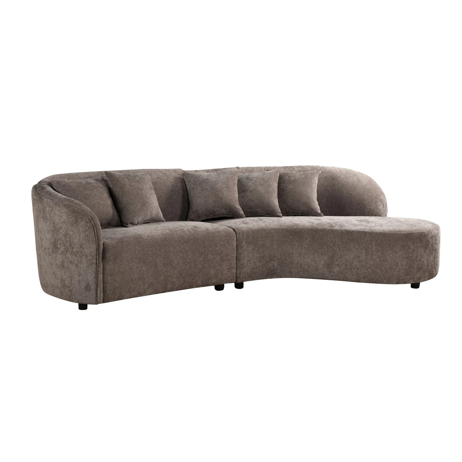 MySofa Novi Ecksofa Grau 3-Sitzer + Lounge R