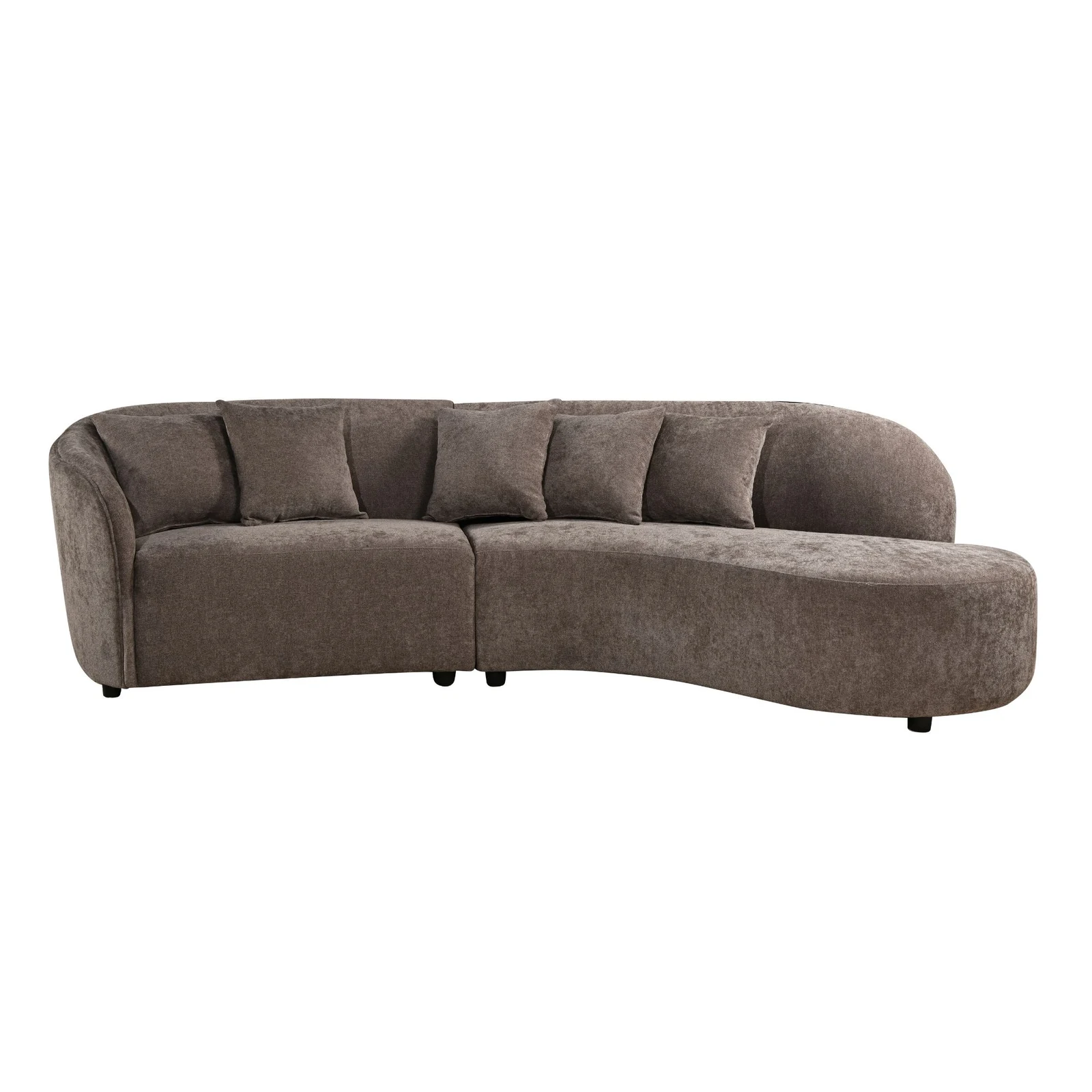 MySofa Novi Ecksofa Grau 3-Sitzer + Lounge R