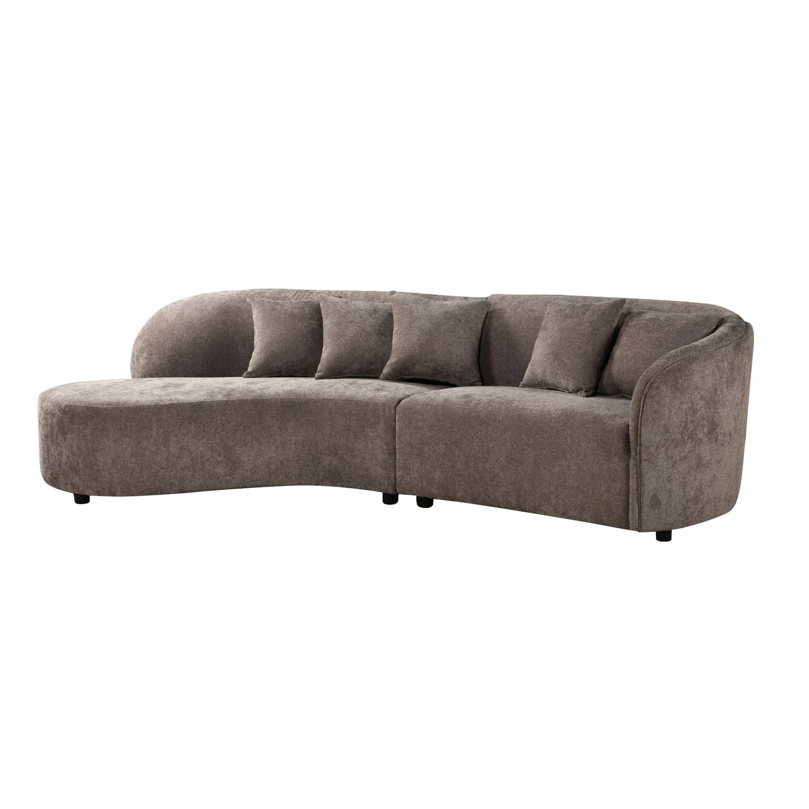 MySofa Novi Ecksofa Grau Lounge L + 3-Sitzer