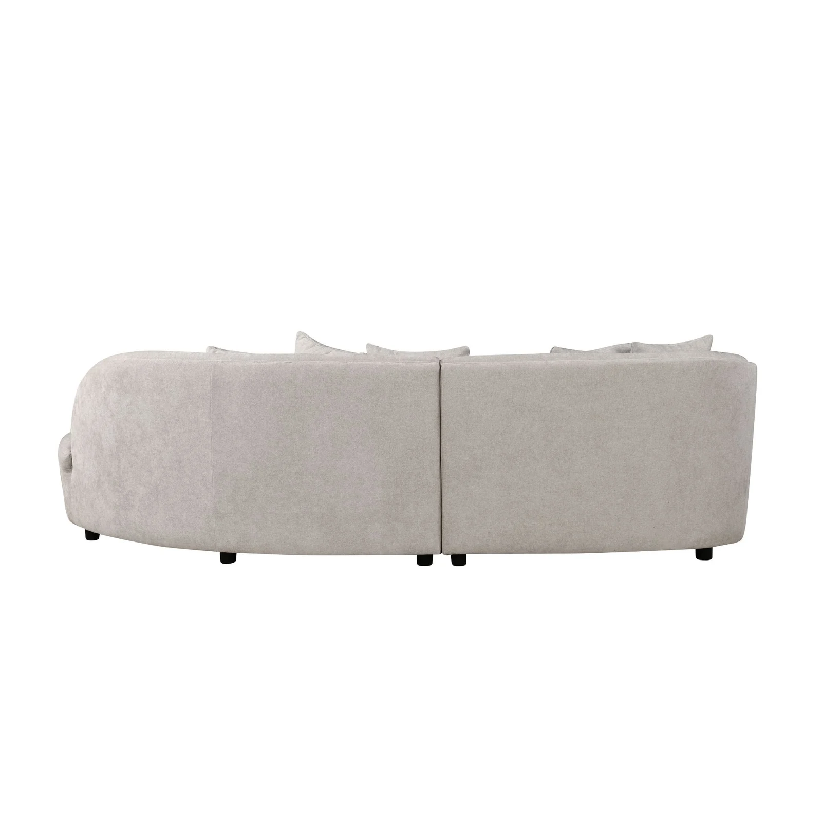 MySofa Novi Ecksofa Hellgrau 3-Sitzer + Lounge R