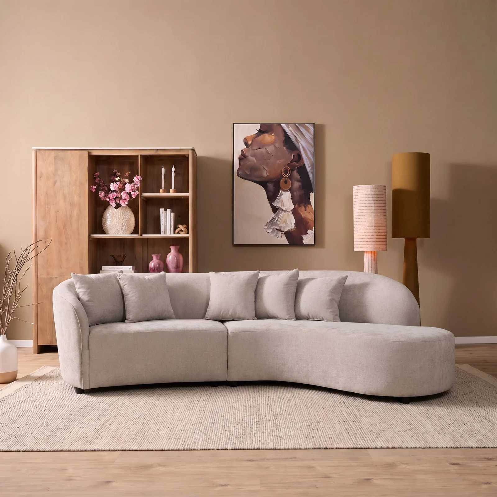MySofa Novi Corner Sofa Light Grey 3 seater + Lounge R - MySofa