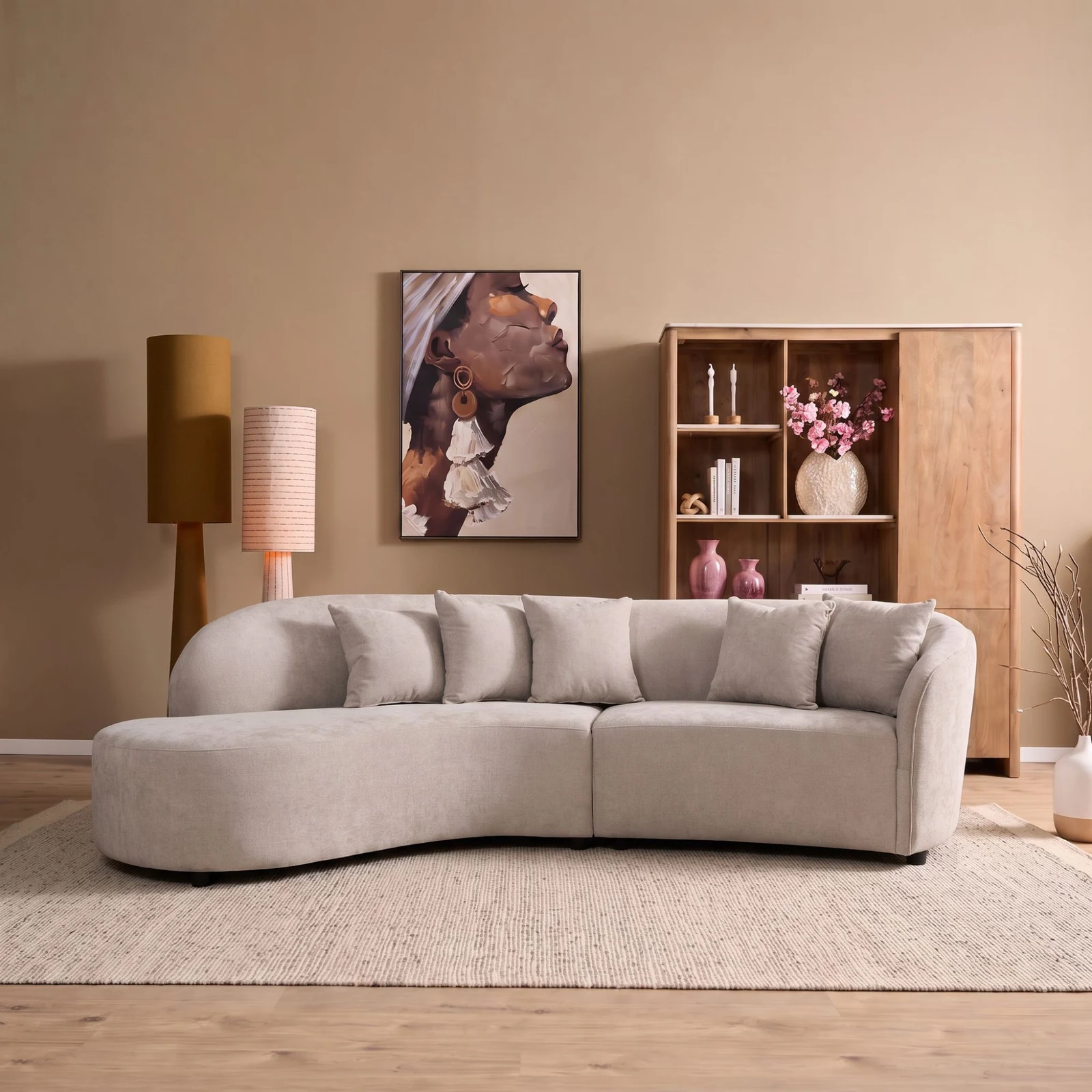 MySofa Novi Corner Sofa Light Grey Lounge L + 3 seater - MySofa