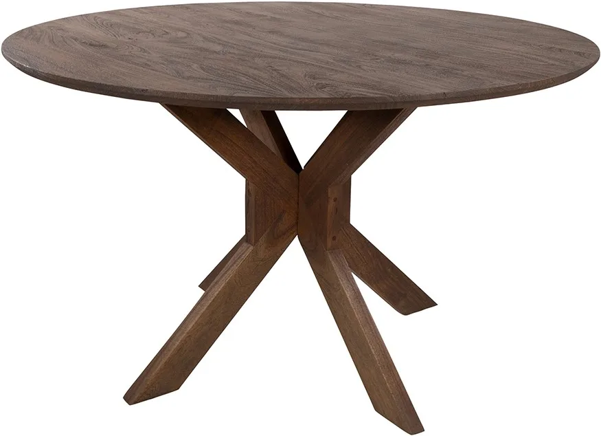 Dining Table Ø150, Acacia Marron Brown - MySons