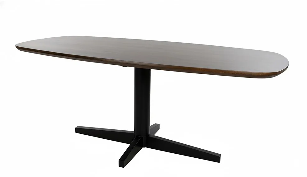 Esstisch Libra 190 cm, dänisch oval, Fuß Schwarz - MySons