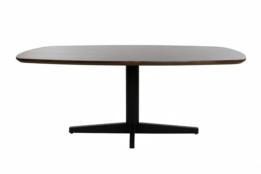 Esstisch Libra 190 cm, dänisch oval, Fuß Schwarz - MySons