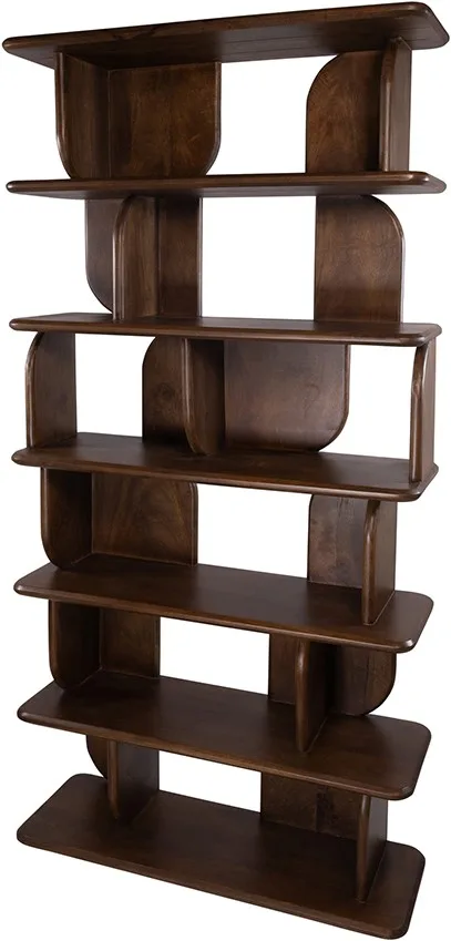 Bücherregal Oregano 90, Mango Brown Walnut - MySons
