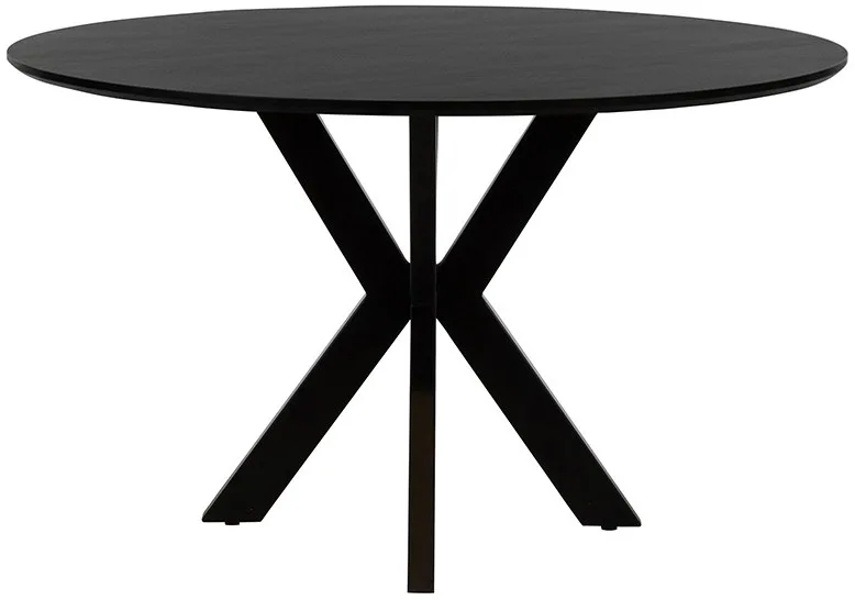 Eetkamertafel Tokio Ø120 cm, acacia zwart - MySons