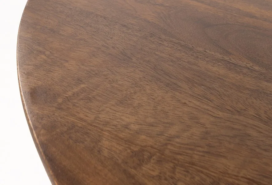 Eetkamertafel Tokio Ø130 cm, mango walnootbruin - MySons