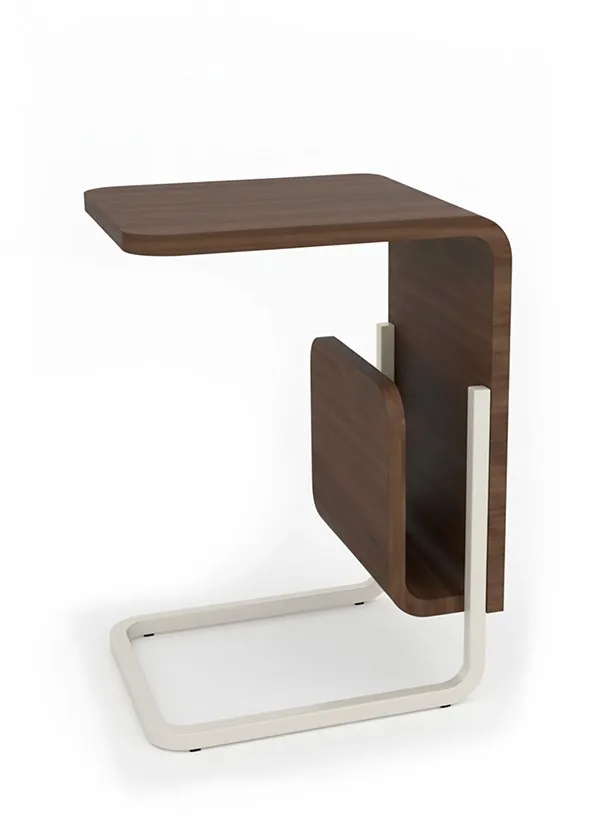 Belize laptoptafel met houten tijdschriftenhouder - MySons