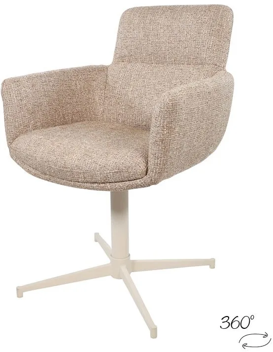 Esszimmerstuhl William - drehbar 360 off-white - MySons
