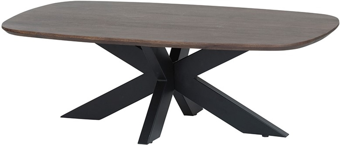 Salontafel Akagi deens ovaal 120 cm, mango walnootbruin - MySons
