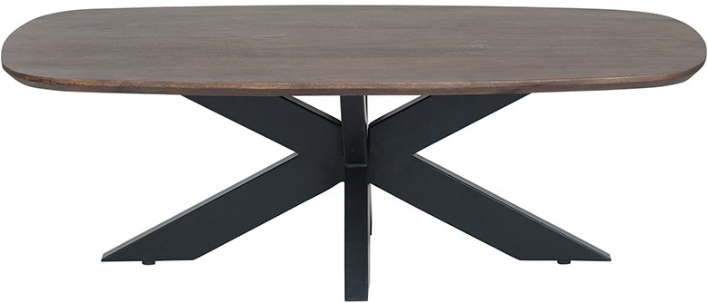 Couchtisch Akagi dänisch oval 120 cm, Mango Walnussbraun - MySons