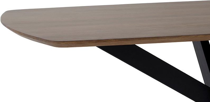 Eetkamertafel Akagi deens ovaal 180 cm, mango walnootbruin - MySons