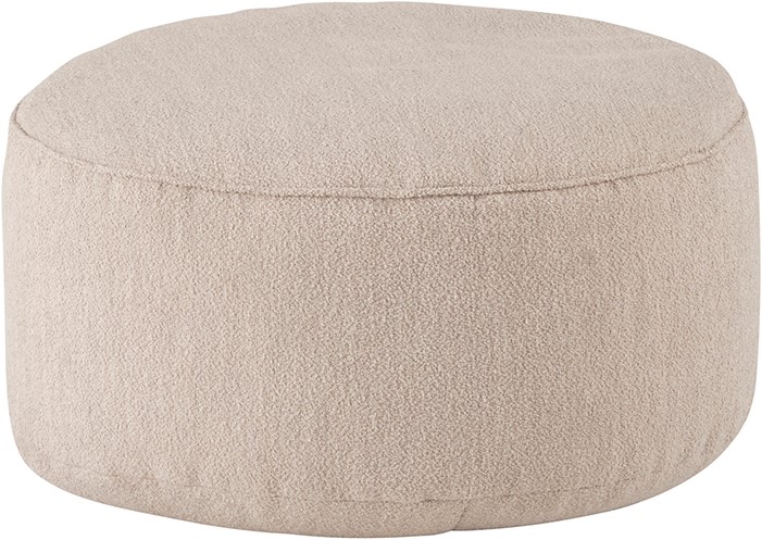 Der Baggy Pouf - Ø70 - Alpine - Naturel 01 auf weißem Hintergrund, von oben fotografiert - MySons