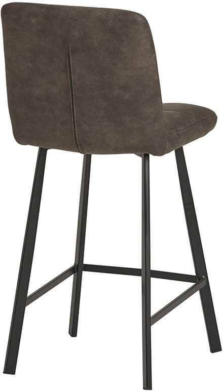 Der Bolero Barstuhl - Cowboy - Grey 104, von hinten und rechts oben auf weißem Hintergrund fotografiert - MySons