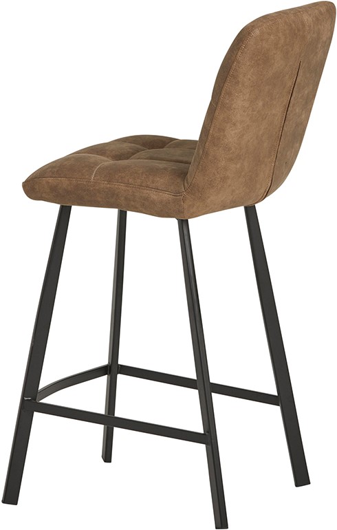 Bolero Barstuhl Cowboy Stone 809, von hinten und seitlich auf weißem Hintergrund fotografiert - MySons