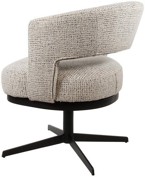 Bruce Dining Chair 360 Swivel Base Coco Salt 'n Pepper 80 - MySons