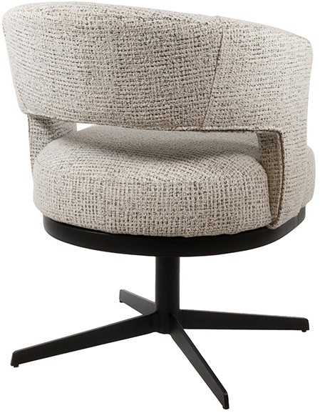 Bruce Dining Chair 360 Swivel Base Coco Salt 'n Pepper 80 - MySons