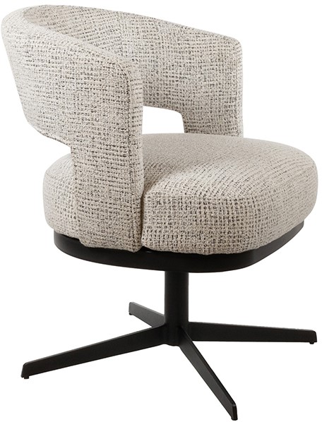 Bruce Dining Chair 360 Swivel Base Coco Salt 'n Pepper 80 - MySons