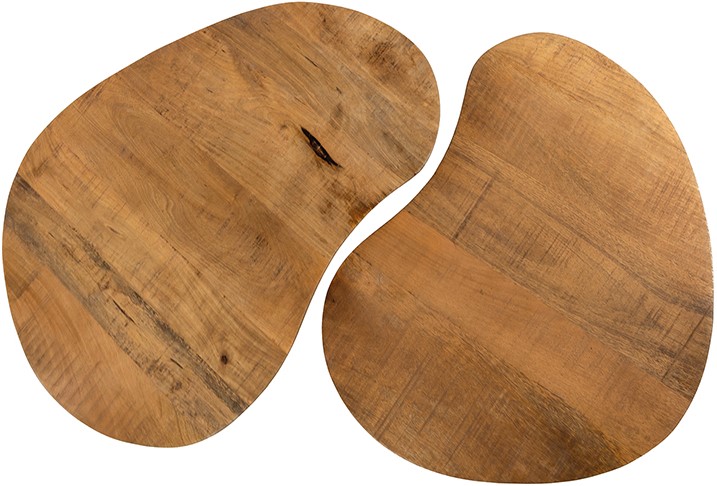 Der Erfurt Couchtisch organisch, 2er-Set, Smooth Natural, auf weißem Hintergrund - MySons