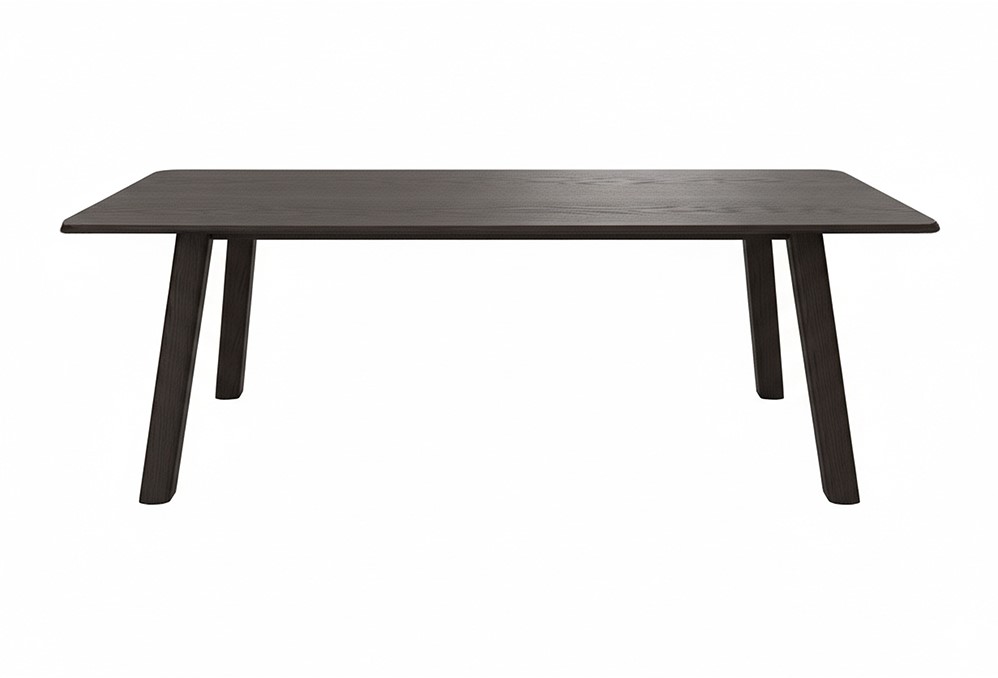 Esstisch Salo 220 cm, länglich mit abgerundeten Ecken, Eiche dunkelbraun - MySons