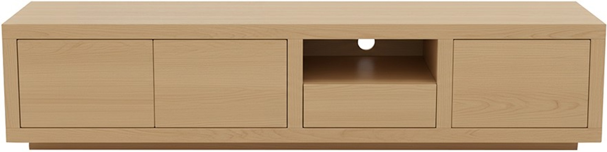 TV dressoir Tampere 190 cm met 3 deuren, 1 lade en 1 open vak, eiken naturel - MySons