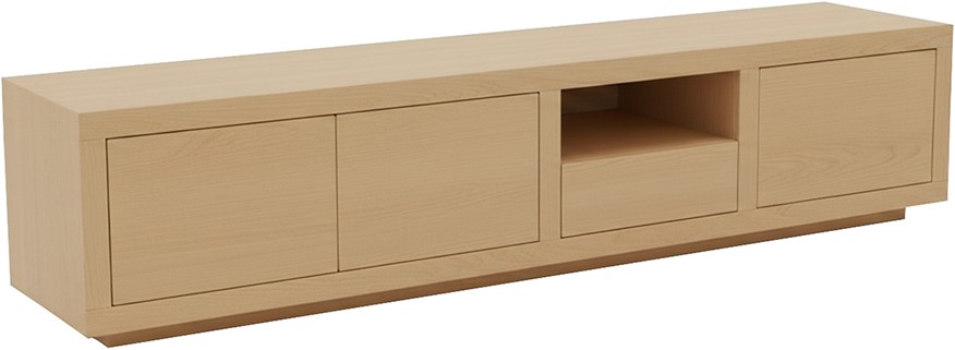 TV dressoir Tampere 190 cm met 3 deuren, 1 lade en 1 open vak, eiken naturel - MySons