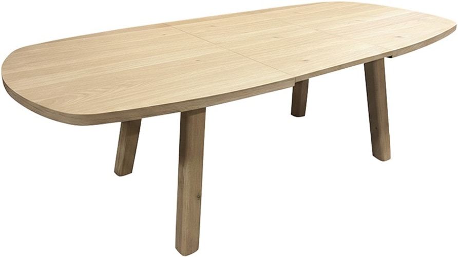 Eetkamertafel Turku uitschuifbaar 180/240 cm, deens ovaal, eiken naturel - MySons