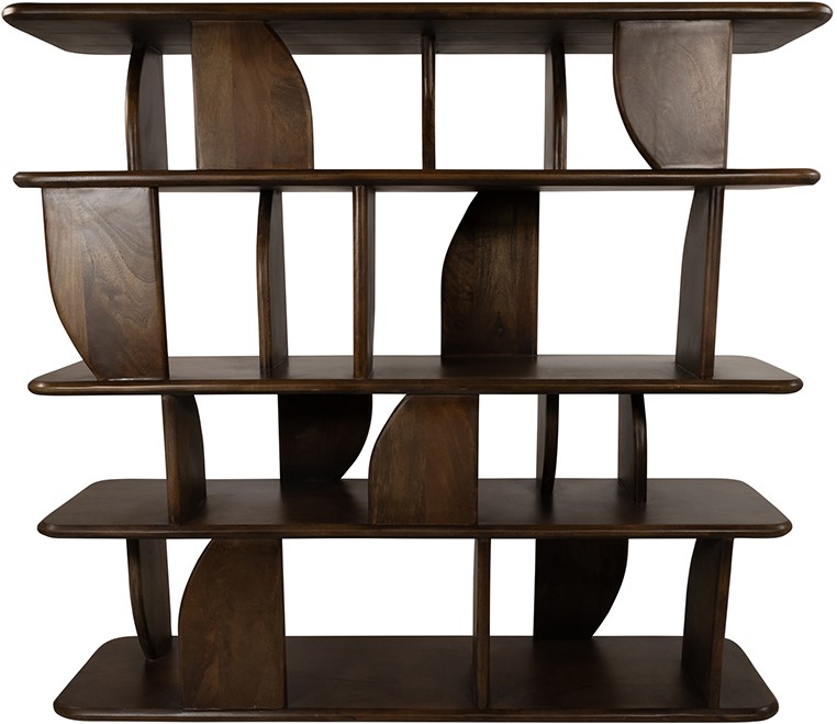 Bookcase Oregano 140 Mango Brown Walnut - MySons