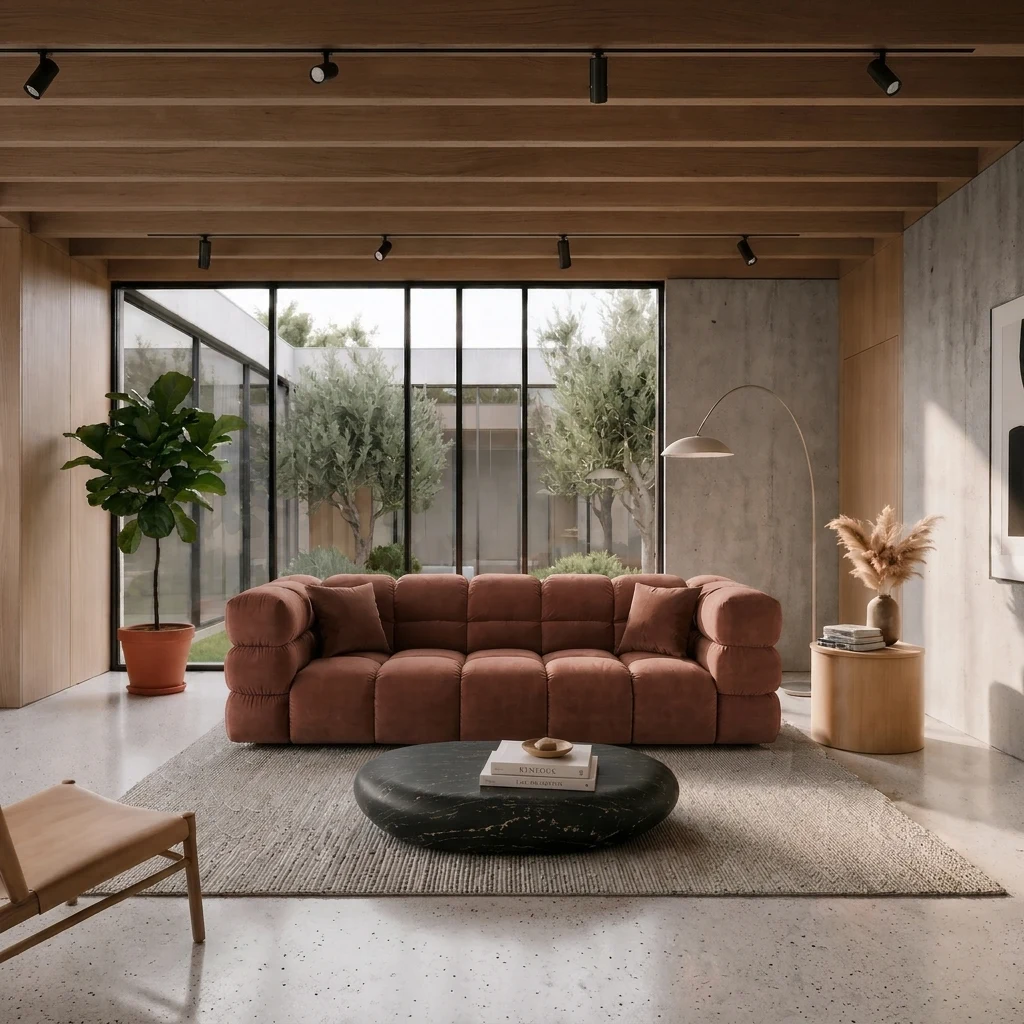 Corner sofa Cloe (Fabric, Beige) - Primavera