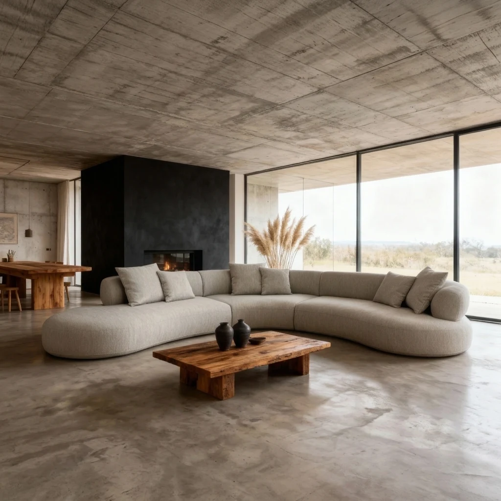 Corner sofa Raja (Fabric, warmgrijs) - Primavera