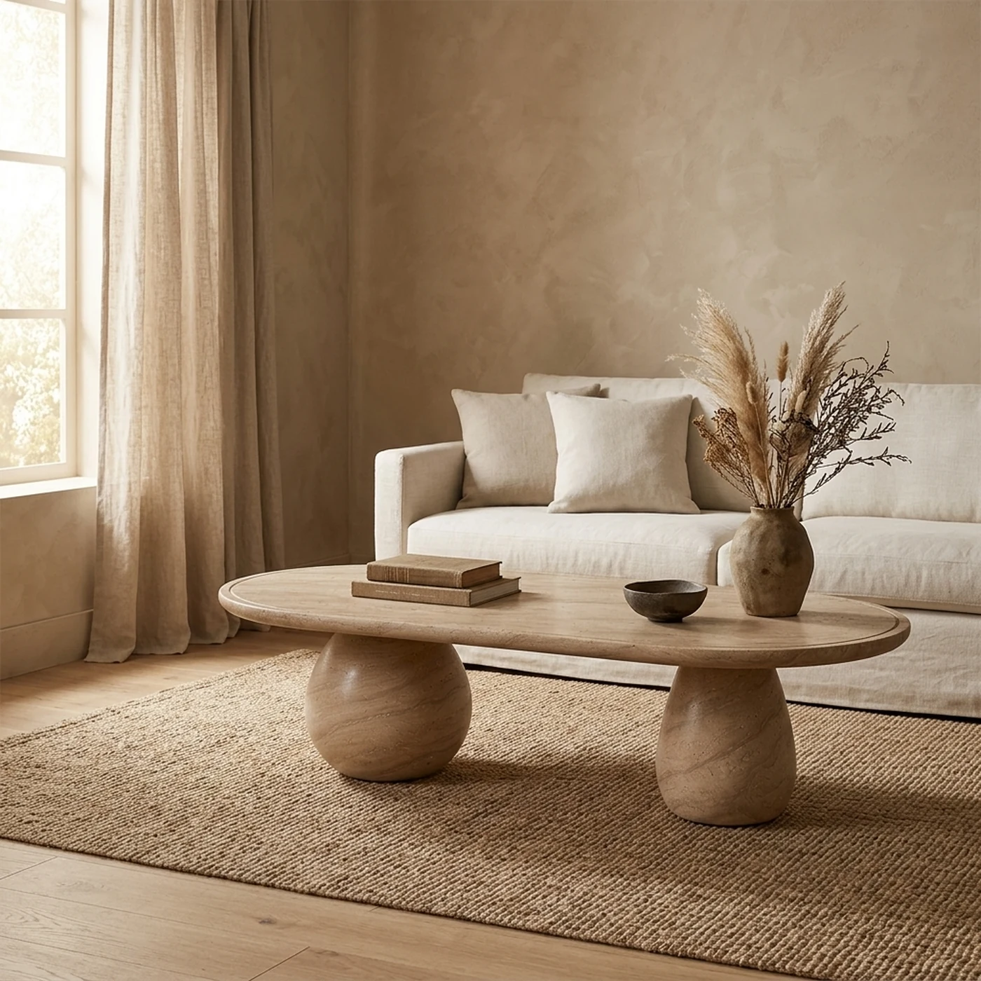 Nomad travertine coffee table - Primavera