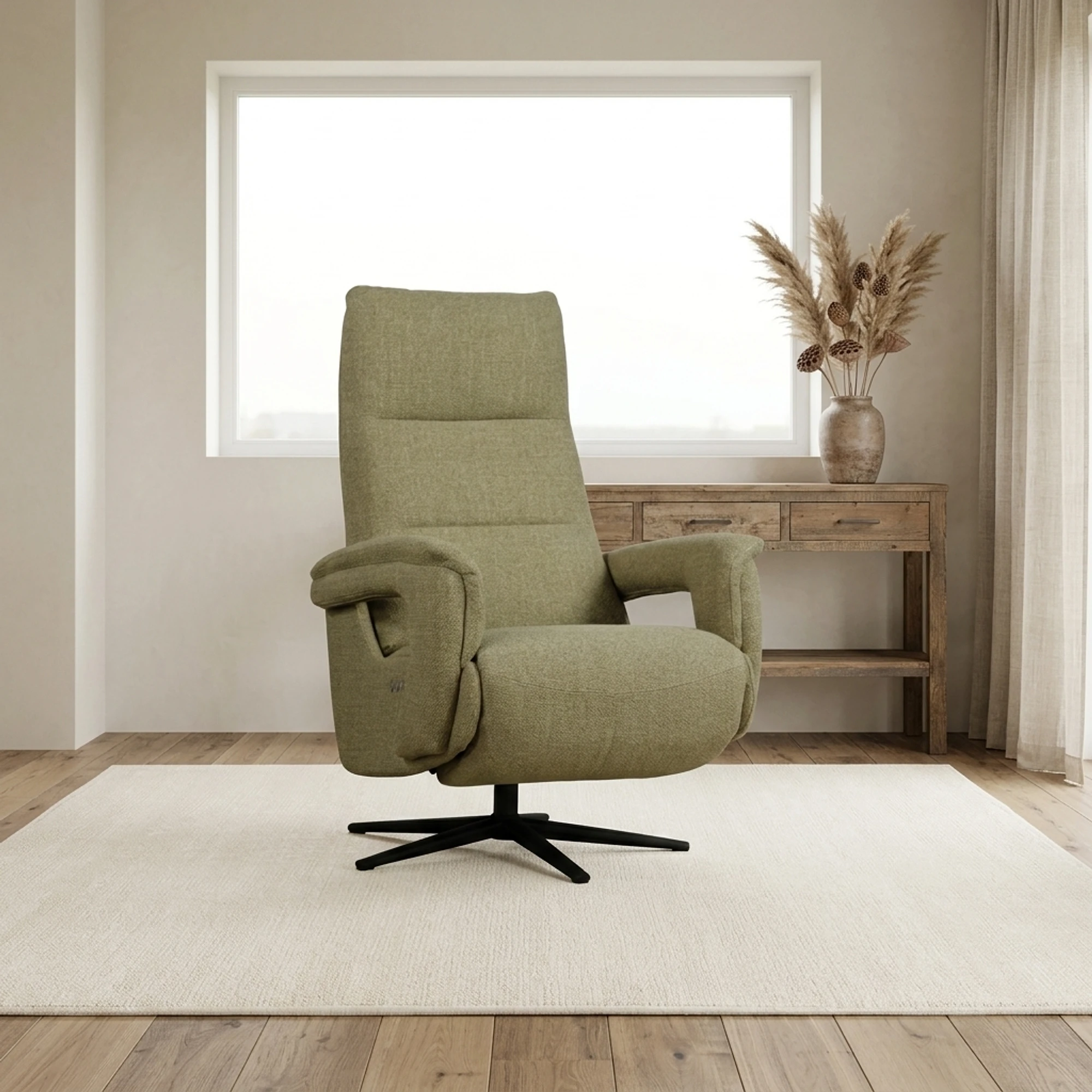 Recliner Chair Tess | in stock (Stof (Rhythm)) - Wildeboer & van der Weide