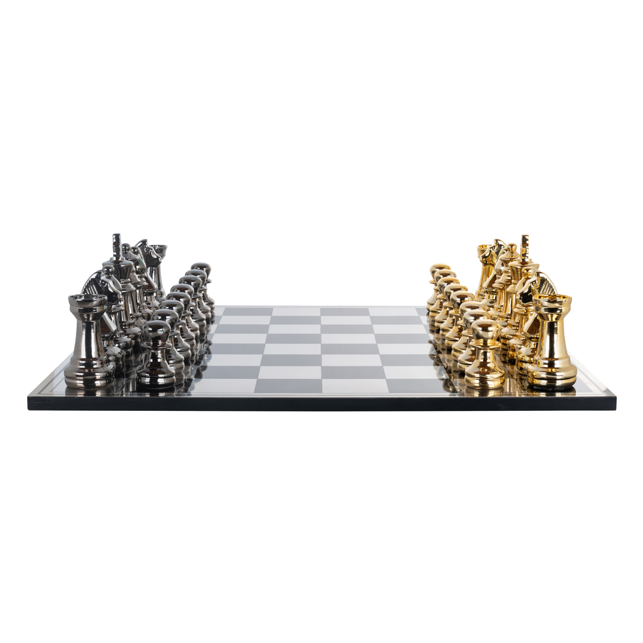 Juego decorativo Saray black/gold chessboard - Richmond Interiors