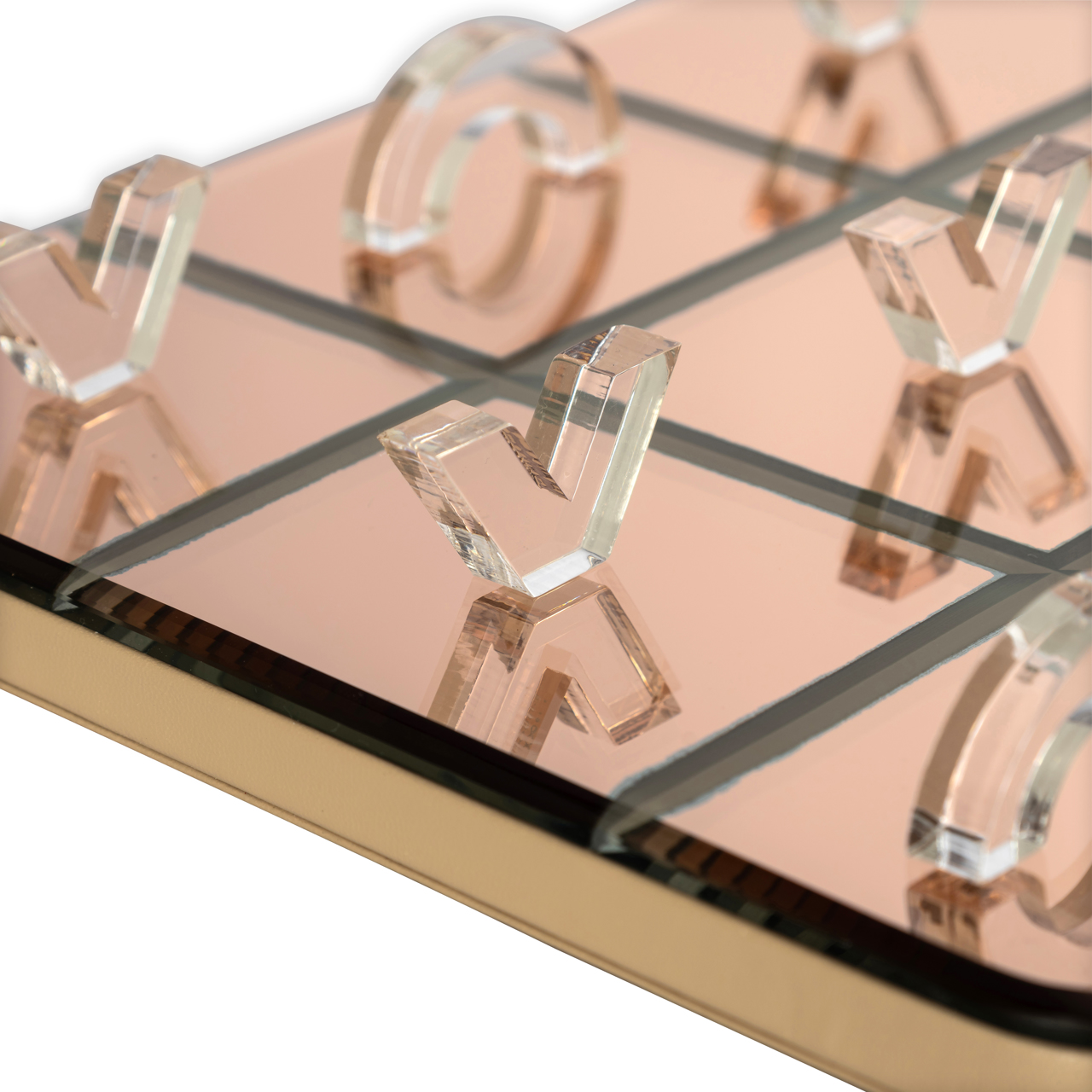 Dekoratives Spiel Caylin gold (Mdf|Glas|Acryl|Rexeen) - Richmond Interiors