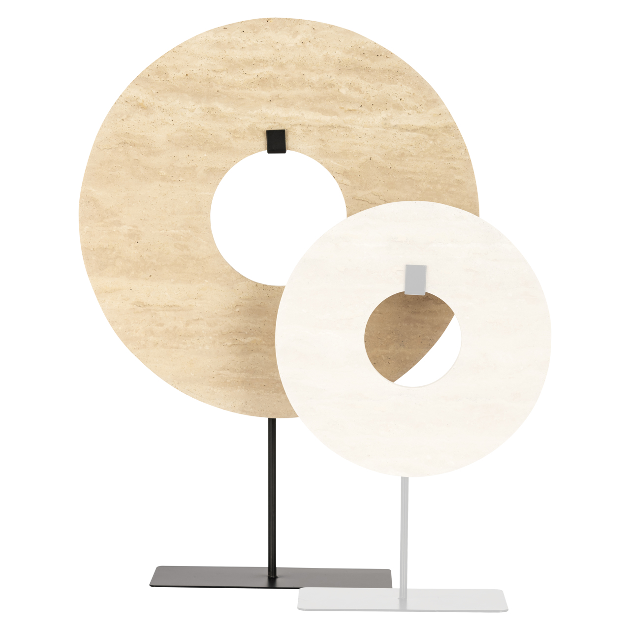 Dekoratives Objekt Manou beige large (Metall|Travertine) - Richmond Interiors
