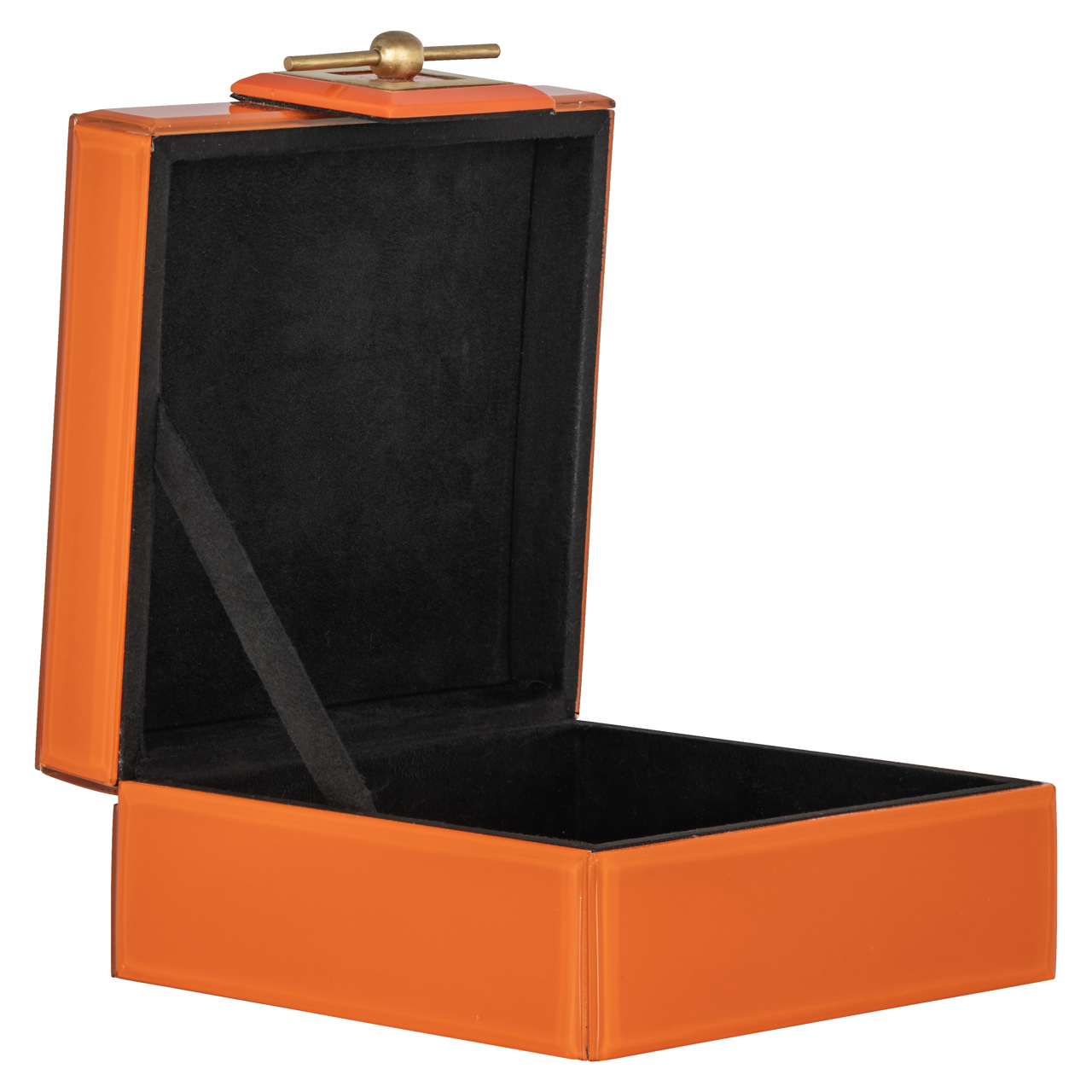 Aufbewahrungsbox Bodine orange small (Resin|Mdf|Glas) - Richmond Interiors
