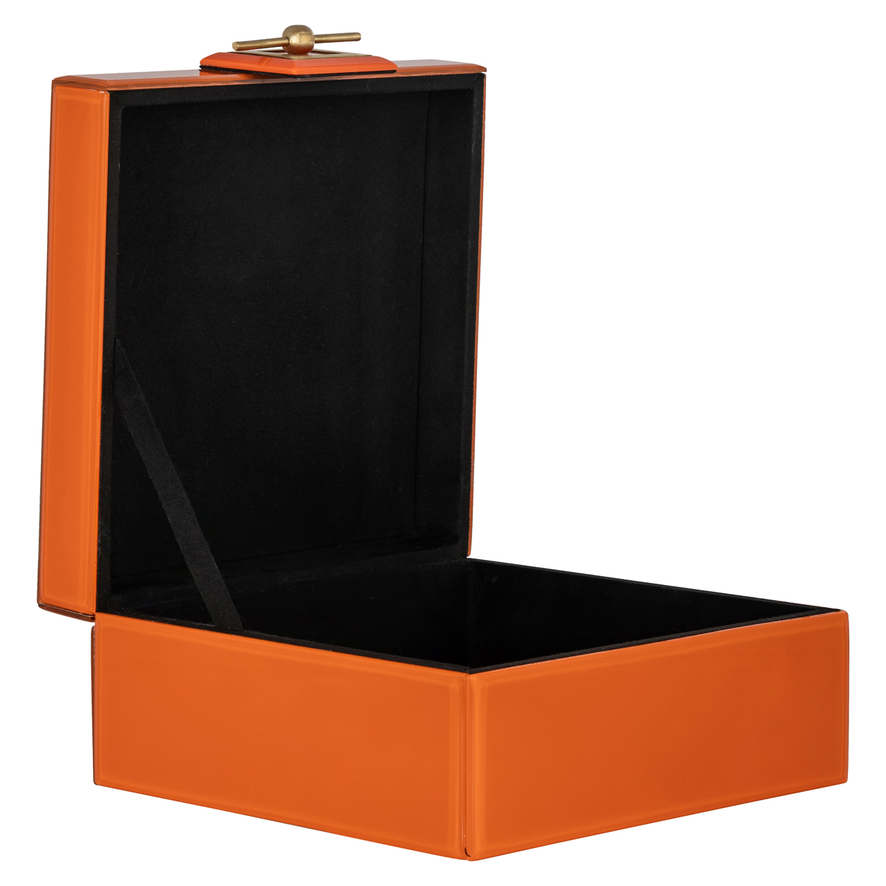Aufbewahrungsbox Bodine orange large (Resin|Mdf|Glas) - Richmond Interiors