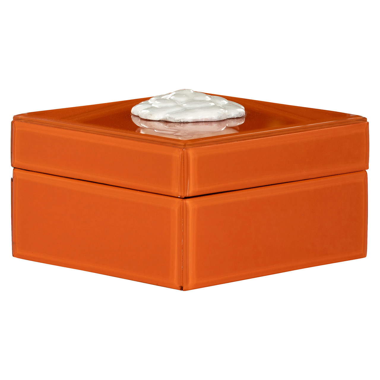 Aufbewahrungsbox Lunia orange (Aluminium|Mdf|Glas) - Richmond Interiors