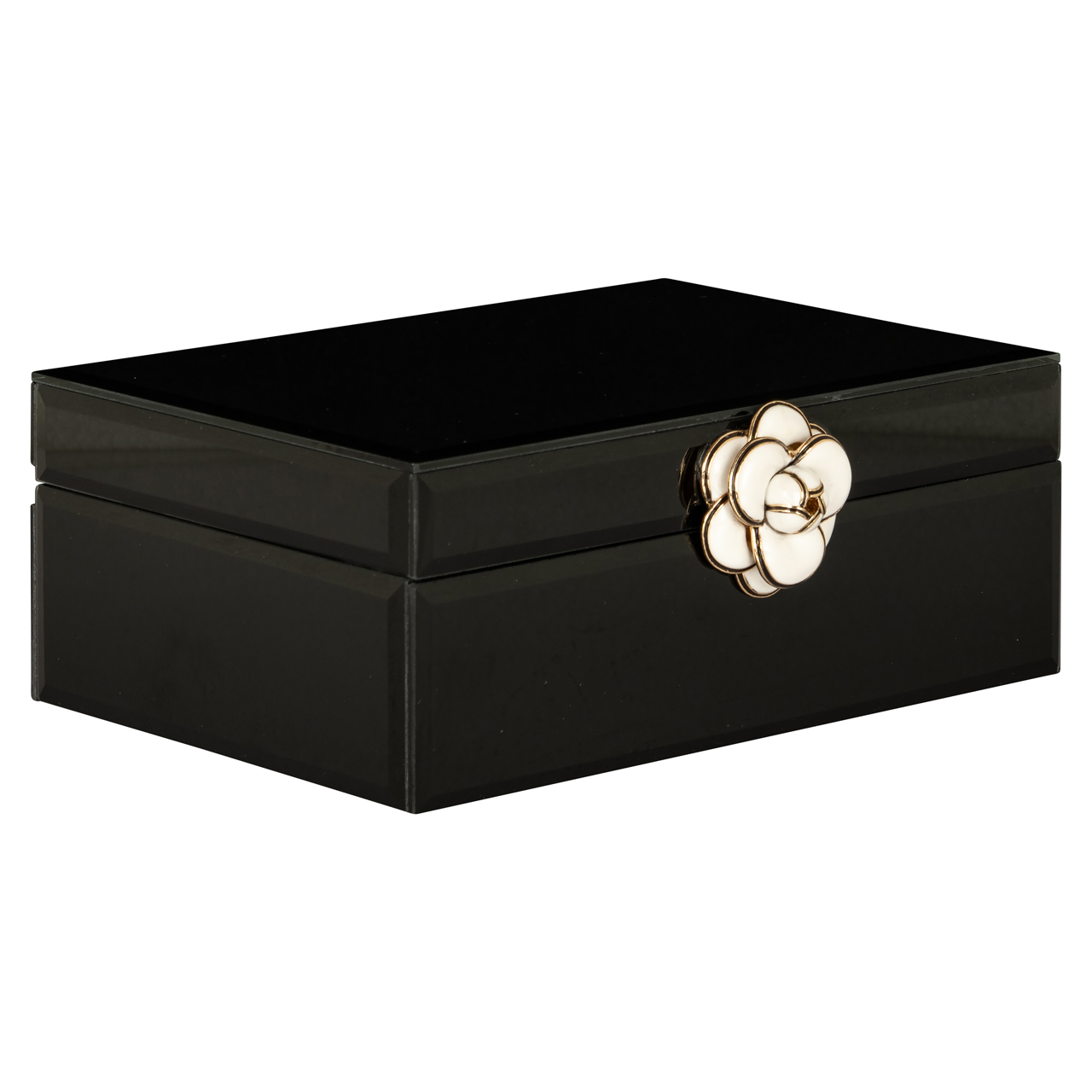Aufbewahrungsbox Vivy black small (Mdf|Glas) - Richmond Interiors