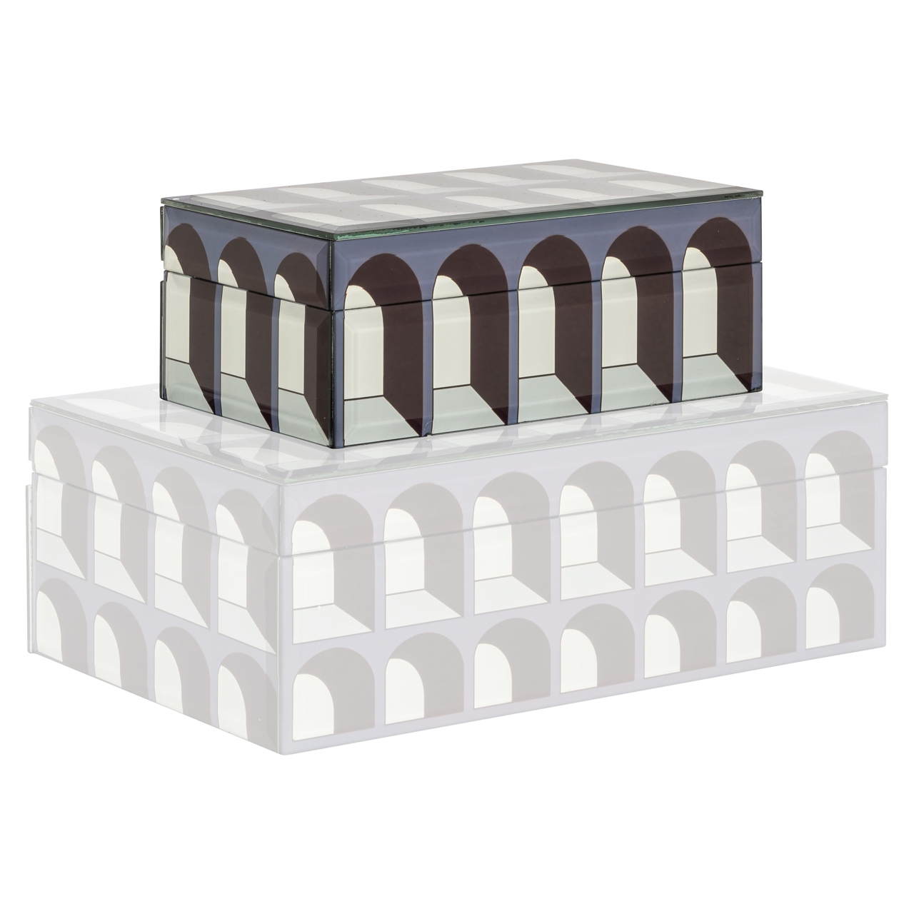 Aufbewahrungsbox Vaya black small (Metall|Glas) - Richmond Interiors